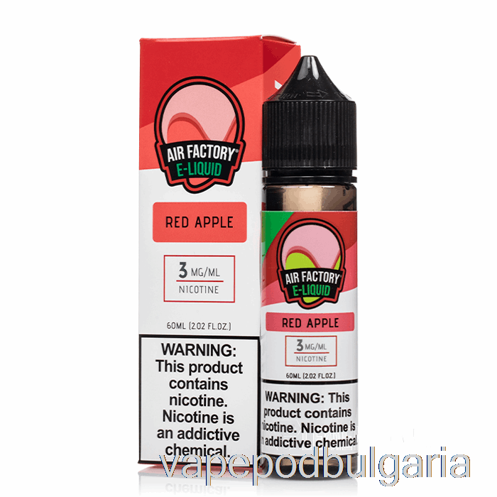 Vape Bulgaria Red Apple - Air Factory - 60ml 0mg